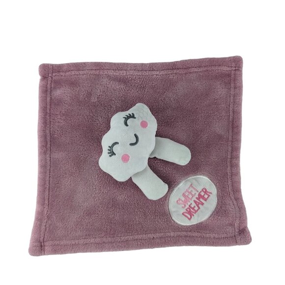 Sweet Dreamer Pink Lovey 12 Inch Pink Baby Security Blanket Cloud - Picture 2 of 5